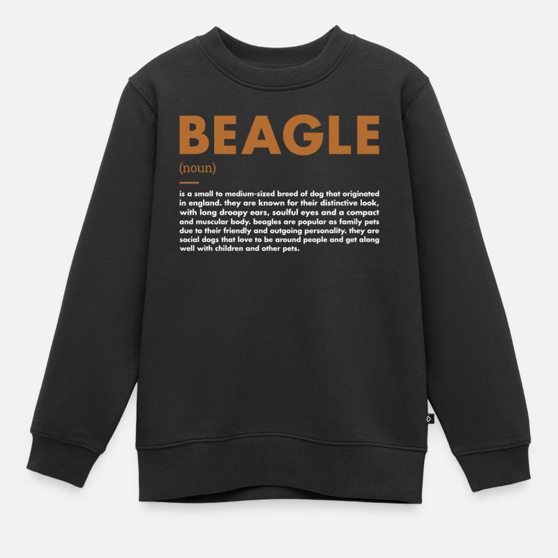 Beagle Definition - Kinder Premium Organic Sweatshirt - Schwarz