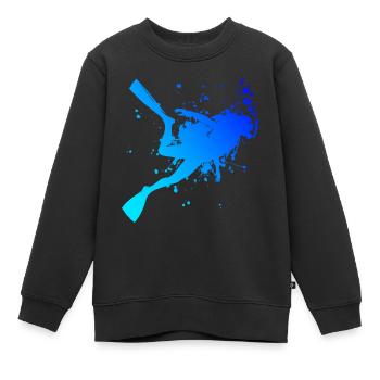 Diver Taucher Diving Scuba Diver Free Dive - Kinder Premium Organic Sweatshirt - Schwarz - Vorne - AI Model Kid Female (0cm)