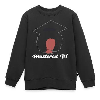 Master Studium Abschlussfeier - Kinder Premium Organic Sweatshirt - Schwarz - Vorne - AI Model Kid Female (0cm)