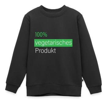 100% vegetarisches Produkt - Kinder Premium Organic Sweatshirt - Schwarz - Vorne - AI Model Kid Female (0cm)