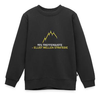 Elliot Wellen Strategie - Kinder Premium Organic Sweatshirt - Schwarz - Vorne - AI Model Kid Female (0cm)