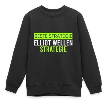 Elliot Wellen Strategie - Kinder Premium Organic Sweatshirt - Schwarz - Vorne - AI Model Kid Female (0cm)