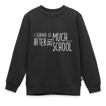 Bildung gewinnen, nach der Schule! - Kinder Premium Organic Sweatshirt - Schwarz - Vorne - AI Model Kid Female (0cm)