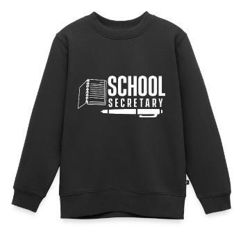 Secrétaire d'école secrétaires secrétaire assistante de bureau - Sweat Premium enfant bio - noir - Devant - AI Model Kid Female (0cm)