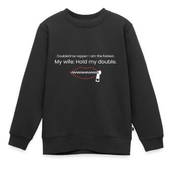 Ma femme contre les rappeurs - Sweat Premium enfant bio - noir - Devant - AI Model Kid Female (0cm)
