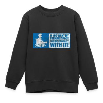 Disability Handicap - Sweat Premium enfant bio - noir - Devant - AI Model Kid Female (0cm)