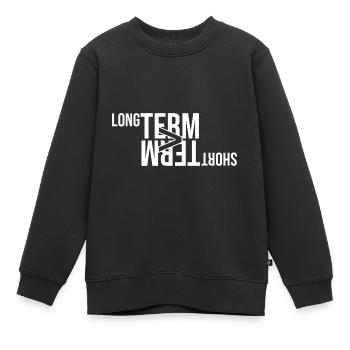 > à long terme - Sweat Premium enfant bio - noir - Devant - AI Model Kid Female (0cm)