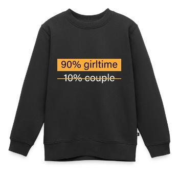 90% Frauenzeit 10% Paar - Kinder Premium Organic Sweatshirt - Schwarz - Vorne - AI Model Kid Female (0cm)