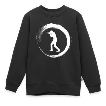 Fotograf - Kinder Premium Organic Sweatshirt - Schwarz - Vorne - AI Model Kid Female (0cm)