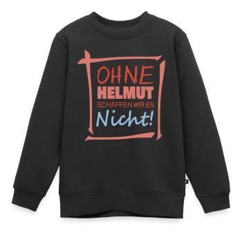 helmut - Kinder Premium Organic Sweatshirt - Schwarz - Vorne - AI Model Kid Female (0cm)