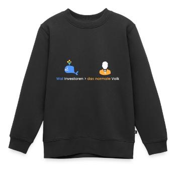 Wal Investoren > das Volk - Kinder Premium Organic Sweatshirt - Schwarz - Vorne - AI Model Kid Female (0cm)