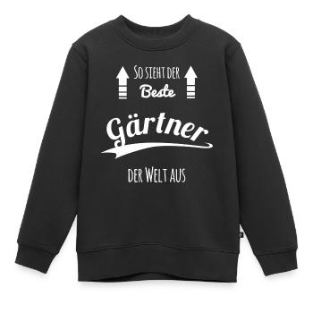 Gärtner - Kinder Premium Organic Sweatshirt - Schwarz - Vorne - AI Model Kid Female (0cm)