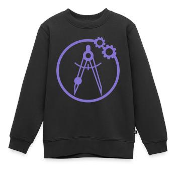 Ingenieurwesen - Projektarbeit - Zirkel - Erfinder - Kinder Premium Organic Sweatshirt - Schwarz - Vorne - AI Model Kid Female (0cm)