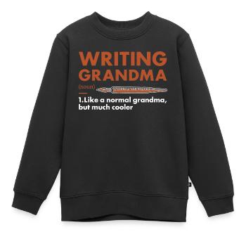 Writer Grandma Definition Writing - Kids Premium Organic Sweatshirt - black - Front - AI Model Kid Female (0cm)