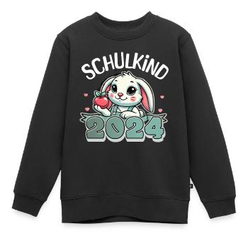 Schulkind 2024 - Kinder Premium Organic Sweatshirt - Schwarz - Vorne - AI Model Kid Female (0cm)