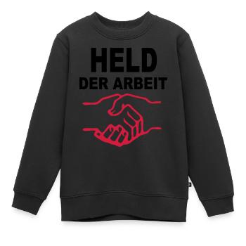 Held der Arbeit - Kinder Premium Organic Sweatshirt - Schwarz - Vorne - AI Model Kid Female (0cm)
