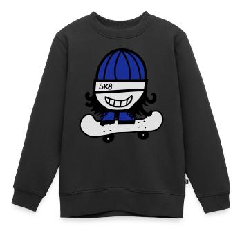 Skateboarder - Sweat Premium enfant bio - noir - Devant - AI Model Kid Female (0cm)