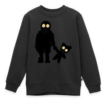 eddi ourson - petit garçon avec l'ours et le - Sweat Premium enfant bio - noir - Devant - AI Model Kid Female (0cm)