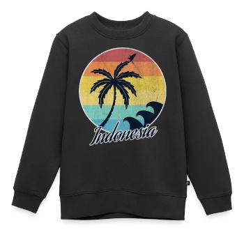 Indonesien - Kinder Premium Organic Sweatshirt - Schwarz - Vorne - AI Model Kid Female (0cm)