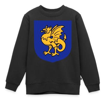 Fantasy-Kreatur Greif Zeichnung Bornholm - Kinder Premium Organic Sweatshirt - Schwarz - Vorne - AI Model Kid Female (0cm)