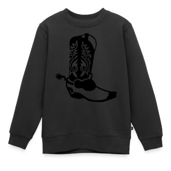 cowboy - Kinder Premium Organic Sweatshirt - Schwarz - Vorne - AI Model Kid Female (0cm)