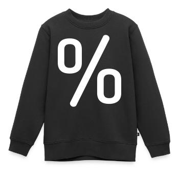 Prozent Symbol - Sonderzeichen - Kinder Premium Organic Sweatshirt - Schwarz - Vorne - AI Model Kid Female (0cm)