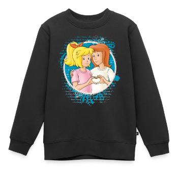Bibi und Tina Freunde für immer - Kinder Premium Organic Sweatshirt - Schwarz - Vorne - AI Model Kid Female (0cm)
