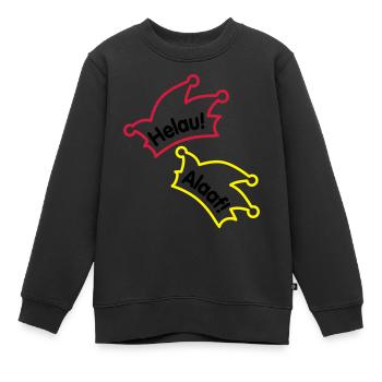 Narrenkappe / Helau / Alaaf - Kinder Premium Organic Sweatshirt - Schwarz - Vorne - AI Model Kid Female (0cm)