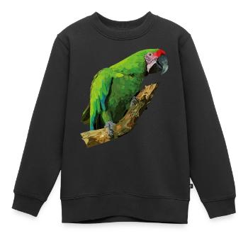 Ara ambiguus - Sweat Premium enfant bio - noir - Devant - AI Model Kid Female (0cm)