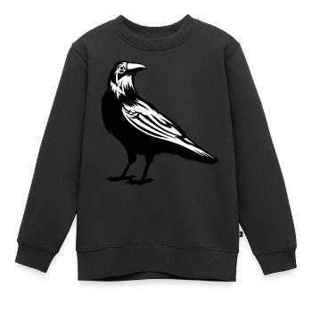 Corbeau - corbeau - Sweat Premium enfant bio - noir - Devant - AI Model Kid Female (0cm)