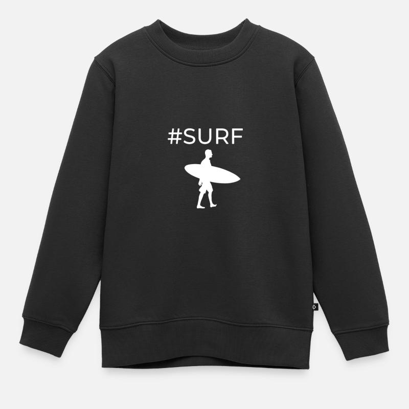 #surf - Kinder Premium Organic Sweatshirt - Schwarz