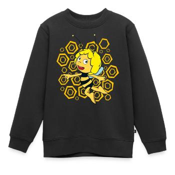 Biene Maja Bienenkorb - Kinder Premium Organic Sweatshirt - Schwarz - Vorne - AI Model Kid Female (0cm)