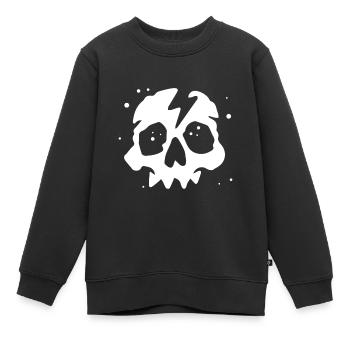 Blitzschädel - Kinder Premium Organic Sweatshirt - Schwarz - Vorne - AI Model Kid Female (0cm)