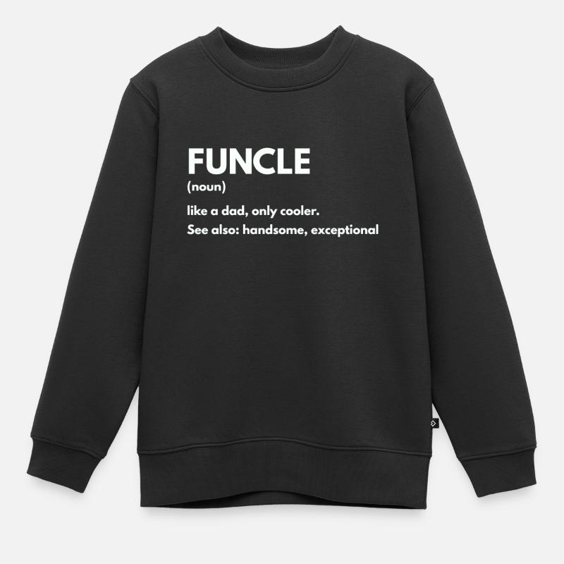 Funcle - Sweat Premium enfant bio - noir