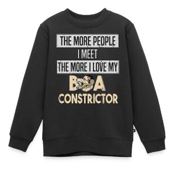Boa Constrictor Schlange Schlangenliebe - Kinder Premium Organic Sweatshirt - Schwarz - Vorne - AI Model Kid Female (0cm)