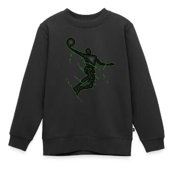 Dunking Basketball Geschenk Kunst Slamdunk - Kinder Premium Organic Sweatshirt - Schwarz - Vorne - AI Model Kid Female (0cm)