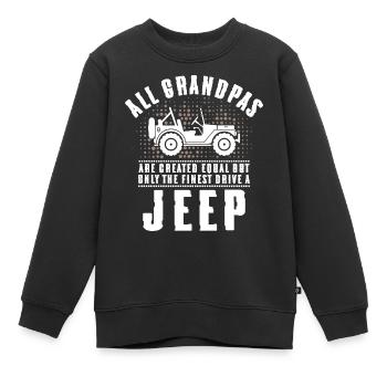 Grandpas Jeep - Sweat Premium enfant bio - noir - Devant - AI Model Kid Female (0cm)
