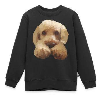 Süßer Hund Pudel Labradoodle Goldendoodle - Kinder Premium Organic Sweatshirt - Schwarz - Vorne - AI Model Kid Female (0cm)