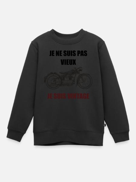 Je ne suis pas vieux je suis vintage - Sweat Premium enfant bio - noir