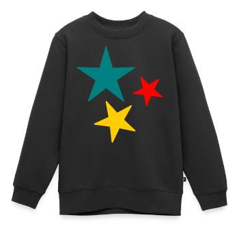 ETOILE. STAR. ETOILES. FÊTE. ANNIVERSAIRE. NOËL - Sweat Premium enfant bio - noir - Devant - AI Model Kid Female (0cm)