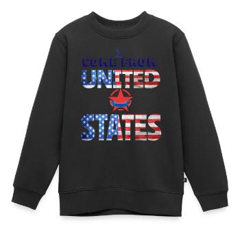 I come from United states - Sweat Premium enfant bio - noir - Devant - AI Model Kid Female (0cm)