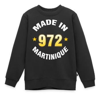 Martinique - Sweat Premium enfant bio - noir - Devant - AI Model Kid Female (0cm)