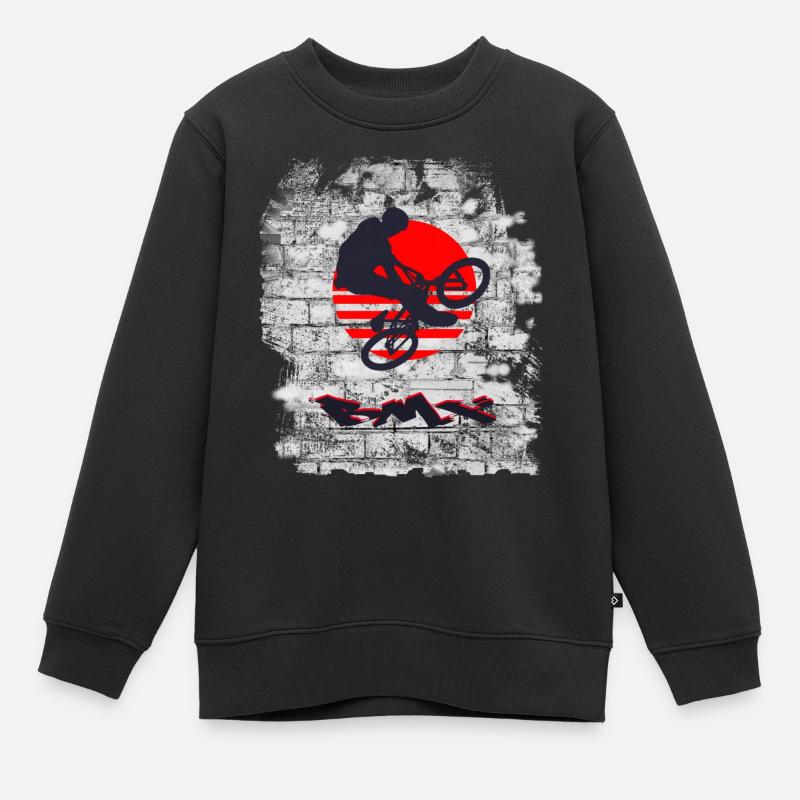 Le BMX - Sweat Premium enfant bio - noir