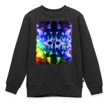 Imaginer - Sweat Premium enfant bio - noir - Devant - AI Model Kid Female (0cm)