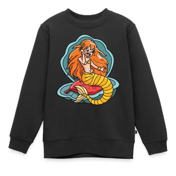 Sirène - Sweat Premium enfant bio - noir - Devant - AI Model Kid Female (0cm)