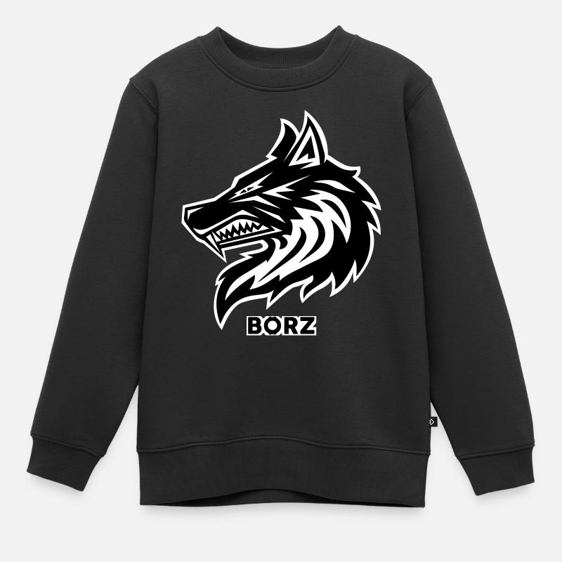 BORZ - Kids Premium Organic Sweatshirt - black