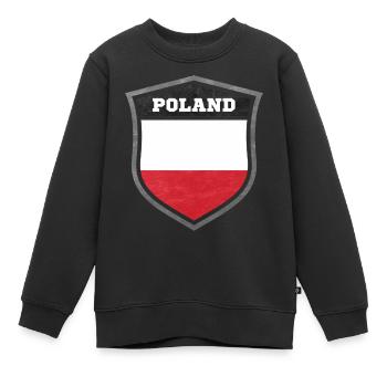 Polen - Kinder Premium Organic Sweatshirt - Schwarz - Vorne - AI Model Kid Female (0cm)