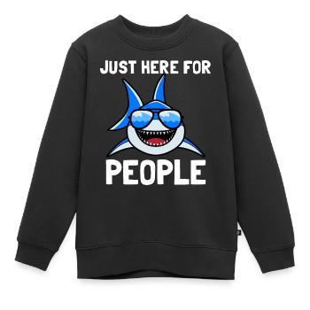 Juste ici pour people Hai - Sweat Premium enfant bio - noir - Devant - AI Model Kid Female (0cm)