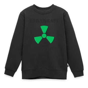 Kernkraft, Ja bitte - Kinder Premium Organic Sweatshirt - Schwarz - Vorne - AI Model Kid Female (0cm)