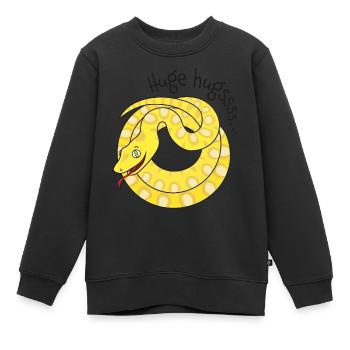 Enge Umarmungen von Python erhältlich! - Kinder Premium Organic Sweatshirt - Schwarz - Vorne - AI Model Kid Female (0cm)